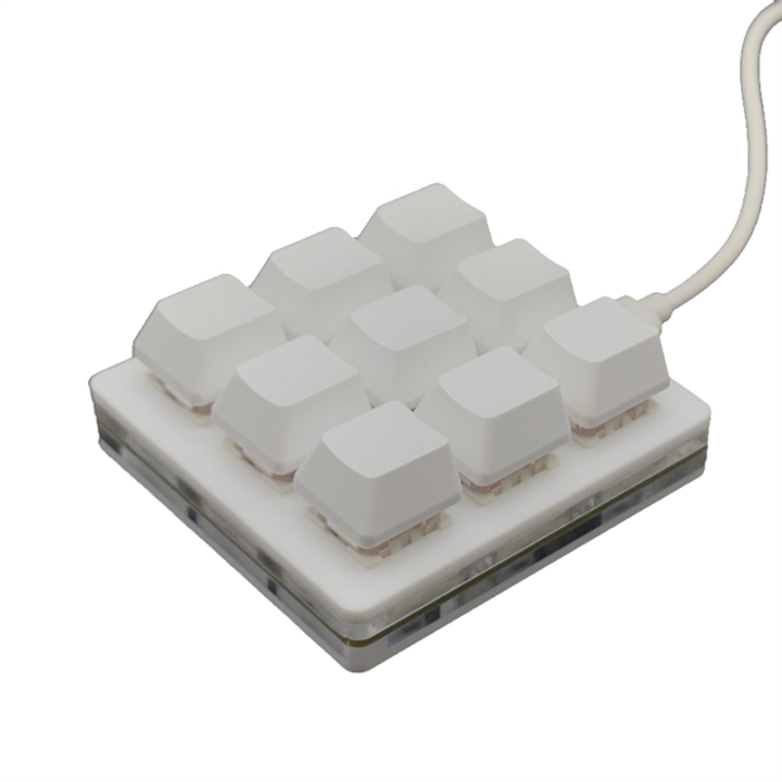 1 PCS 9-Key Mini Mechanical Keypad Select All Copy Paste Custom Shortcut Key One-Key Password Mechanical Osu Game Plastic Red Axis Keyboard