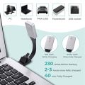 2X Rechargeable E-Book LED Light for Kindle Paper USB Reading Lamp Book Light Lamp Clip for Travel Bedroom Reader. 