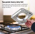(Pack of 10) Aluminum Foil Gas Stove Burner Liners, Stove Burner Covers Disposable Square/Circle Stove Bib Liners Gas Range top Protectors Cooktop Replacement Keep Stove Clean Square 8.5" Hight Quality. 