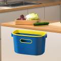 Hanging Kitchen Trash Can Kitchen Waste Bins with Handles Save Space 7L Capacity Collecting Food. 