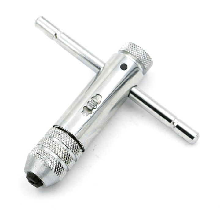 Adjustable Ratchet Hand Tap Wrench Hand Tapping Fittings M3-M8 with Forward and Reverse Wrench