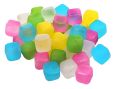 Reusable Ice Cubes in diffrent colors Pack of 12 /Square shape Ice cubes in plastic material. 