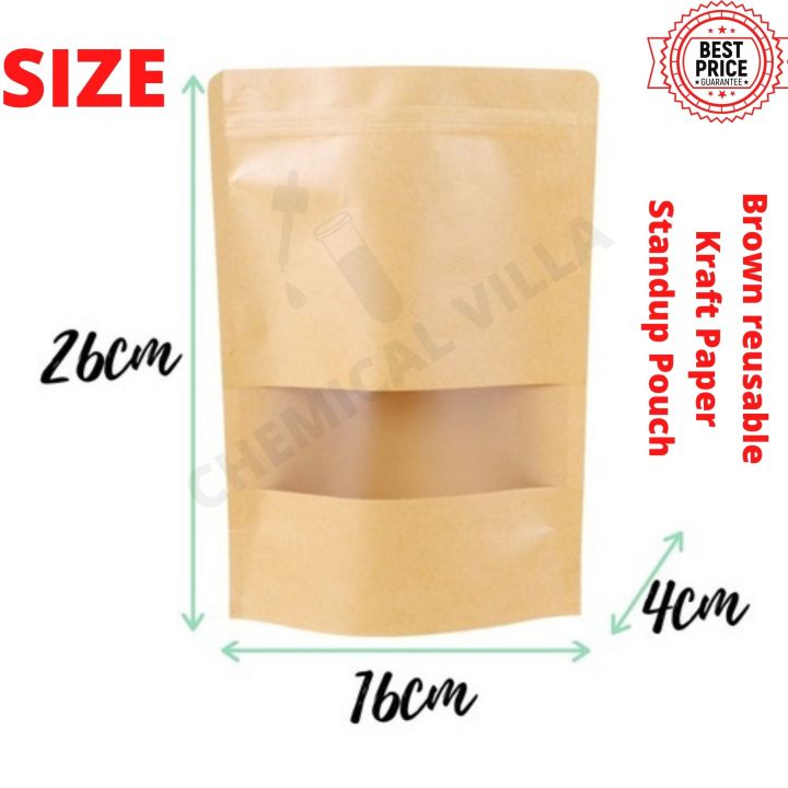 16x26cm%20Brown%20kraft%20paper%20stand%20up%20pouches%2025/50pcs,%20stand%20up%20paper%20bags%20with%20window%20and%20zipper%20Packaging%20material,%20packaging%20bags%20-%20Image%208