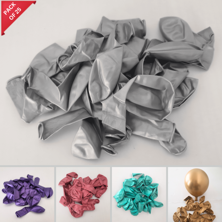 Pack of 25 - Shuaian Balloons - Ideal for Functions, Family Gathering Decoration, Bridal Shower, Baby Shower, and Party Decoration - Available in a Variety of Colours