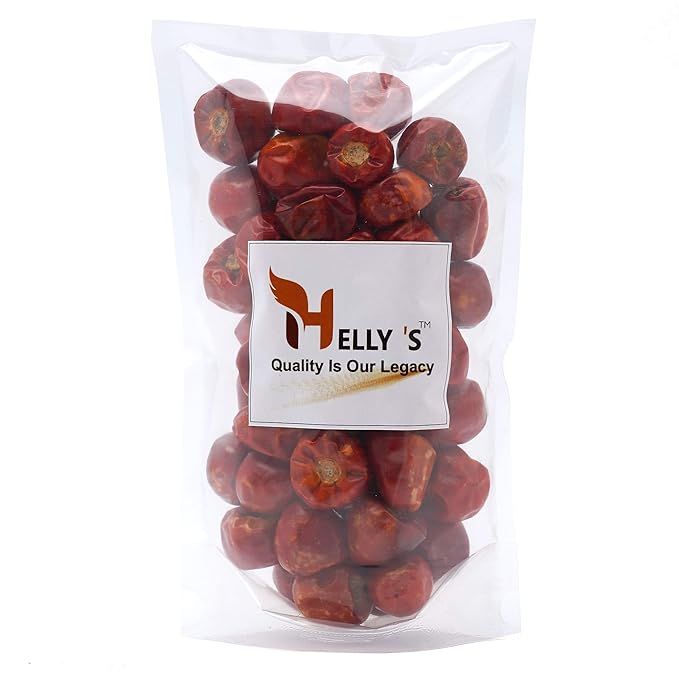 Helly's™ Boriya Red Chilli Whole Dry (GOL Lal Mirch Sabut) | 500g | Spicy Round Chillies | Teekhi Mirchi