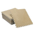10 Piece Interlocking Foam EVA Fuzzy Mat Flooring Fluffy Carpet Tiles for Kids - perfect for Nursery DéCor, Baby Room, Playroom and Kids Room. 