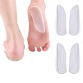 2 Pairs Medial & Lateral Heel Wedge Silicone Insoles - Corrective Adhesive Shoe Inserts for Foot Alignment, Knock Knee Pain, Bow Legs, Osteoarthritis for Men and Women. 