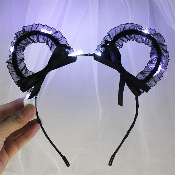 Bell-shaped Luminous headwear Unique 25cm Luminous Bell ear headband ...
