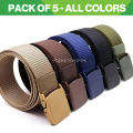 Men's Imported  Easy Adjustable Breathable Nylon Fabric Casual Belt With Buckle for boys and men in 5 colors. 