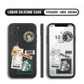 BILI for Samsung Galaxy Note10 Lite / Samsung Galaxy A81 / Samsung Galaxy M60S Back Cover Creative Coffee Order Receipt Multicolor Liquid Silicone Phone Case Soft Square Lens Protection Phone Cases. 