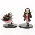 5pcs/set Anime Demon Slayer Kimetsu no Yaiba Kamado Nezuko Car Office Home Decoration Action Figure Models Toys Left Bank. 