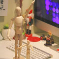Wooden drawing Draft 14 Various poses produced Drawing material Movable model Doll 14 cm. 