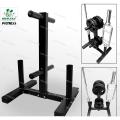 2" Olympic Weight Disc Plate and Barbell Rack Stand  Tree Storage Holder, Solid Steel Equipment, 400KG Max Weight  Gym, Fitness, Exercise, Fat Loss, Pilates, Strength, Workout, Gymnastics. 