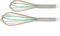 1 pc Heat Resistant Non-Stick Multicolor Kitchen Premium Silicone Whisk. 