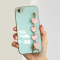 LECOMES for OPPO A83 Back Cover with Pink Love Heart Bracelet Wristband Luxury 6D Plating Shiny Bling Case Square Edge Soft Silicone Mobile Phone Cases Pouch. 