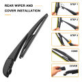 for Toyota Rav4 2013-2017 Rear Wiper Arm Blade Set 85242-42040 Factory Replacement Accessories Parts. 