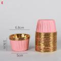 50Pcs Large 5039 Aluminum Foil Wrapper Paper Gold Cupcake Liner Baking Cup MJ. 