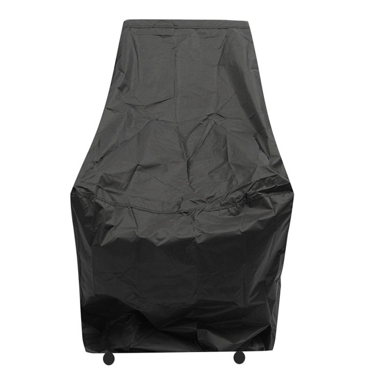 Waterproof Chair Cover Outdoor High Back Patio Stacking Furniture Protection - Black
