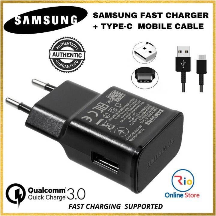 Fast Charger  Qualcomm 3.0  Quick Charge technology with TYPE-C Cable  for Galaxy S10 ,S9, S8,S7  Oppo Huawei Honor Redmi  Tecno & Other Smartphones and gadgets