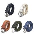 Metal Buckle Rope Waistband Classic Braided Belt Casual Dress Jeans Woven Waist Belt Female Men Uni Faux Leather Girdle. 