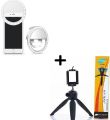 Pack of 2 Rechargeable Selfie LED Ring Light TikTok Light And Mini Tripod Stand & Mobile Clip. 