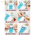 Elastic Shoelaces Shoe Laces Cotton Sneakers Quick Strings Brown. 