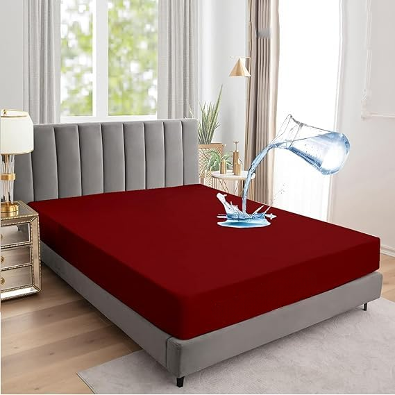100% Waterproof Mattress Cover In Fitted Sheet Style For King or Double Size - 72 x 78  Premium Quality Mattress Protector with Strong Elastic Grip