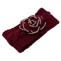 Wool Headband - Flower Design Hair Accessory - Maroon - Women's - Pack Of 1. 
