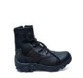 Delta Black Leather Long Boots. 
