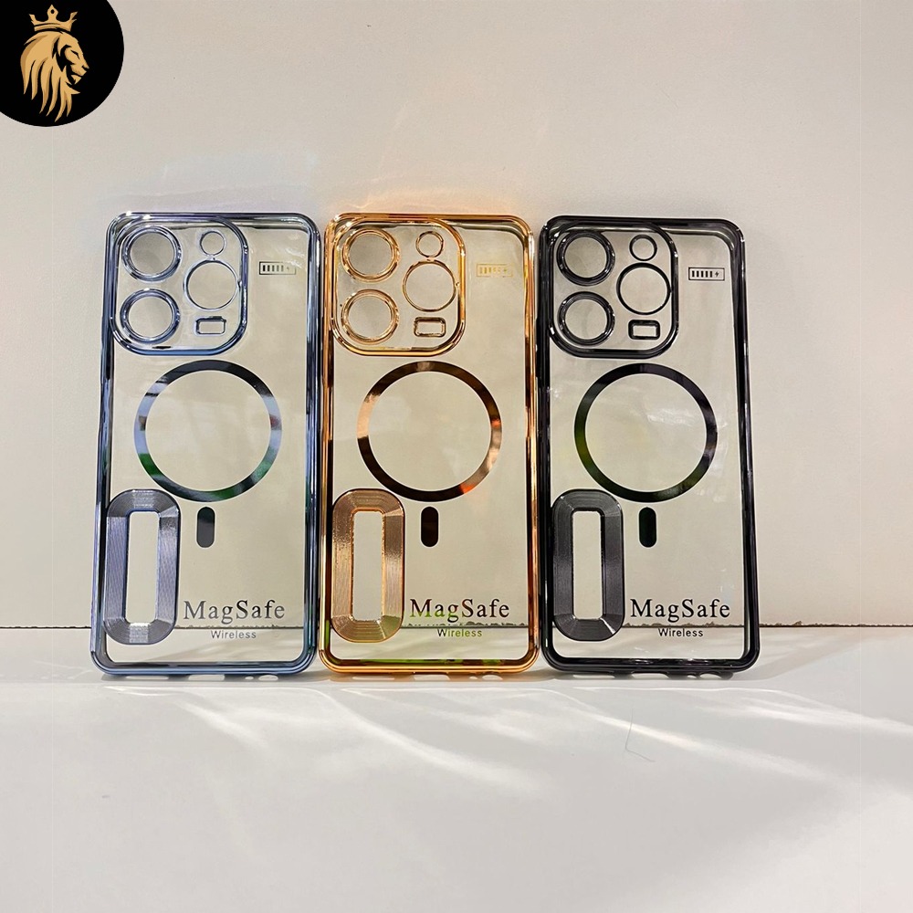 Lahore Mobile Case for Tecno Spark 10 pro Back Cover Luxury 6D Plating Soft Case Camera Lens Protection - Crome Case - MAG SAFE Case