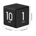 Slide Switch Productivity Timer Portable Rotating Pomodoro Timer with Led Display Adjustable Volume Cube Timer for Work Study Kitchen 1-60 Minutes Preset Sensor-controlled Favorite Two-level Volume. 