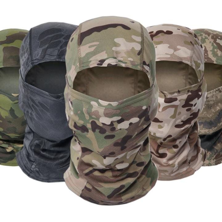 Camouflage Outdoor Riding Mask Outdoor Sun Protection Single Hole Quick Dry Mesh Mask