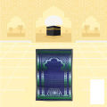 Soft Plastic Janamaz Chatai With Foam, Orthopedic Foam Padded Jai Namaz, Quilted Prayer Mat With Underlay Foam. 