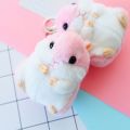 Soft Plush Cartoon Animal White khaki Small Hamster Toy Doll Key Chain. 