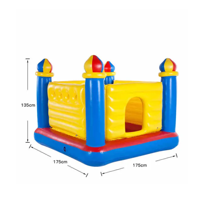 Intex%20-%20Jump-O-Lene%20Yellow%20Childrens%20Jumping%20Castle%20Trampoline%20Playground%20Inflatable%20Ball%20Castle%20Bouncer%20-%206%20ft%20Approx%20-%2048259%20-%20Image%205