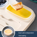 Compartmented Lunch Box Stackable Bento Box Lunch Container Dishwasher Safe Modern Design 2 Compartments for Southeast Asian Buyers Healthy Portion Lunch Box. 