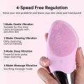 Mini Electric Silicone Facial Cleansing Brush Ultrasonic Face Washing Brush Face Cleaner Deep Pore Cleaning Tool Skin Massager. 