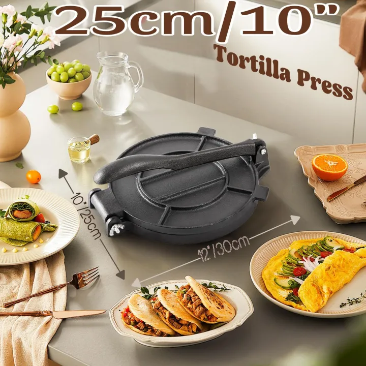 Round Roti Press Roti Maker Tortilla Press Dough Press With Foldable Handle, Tortilla ...