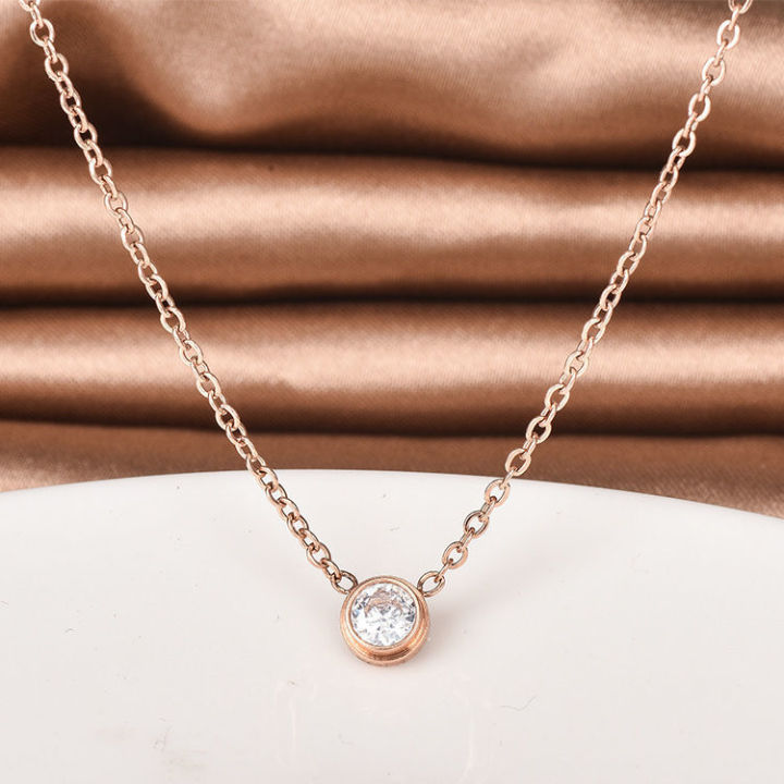 %E3%80%90Closing%20sale%20%E3%80%91Steel%20Non-Fading%20Necklace%20One%20Diamond%20Collarbone%20Chain%20Rose%20Luxury%20High-End%20Single%20Zircon%20Elegant%20Versatile%20-%20Image%204