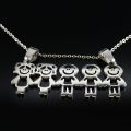 3 Boys 2 Girl Family Stainless Steel Chain Necklaces For Silver Color Statement Necklace Jewelry Collar Hombre N371s01. 