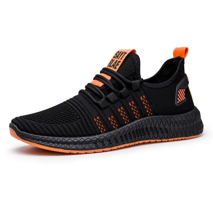 Men Black casual sports Running Breathable all season shoes