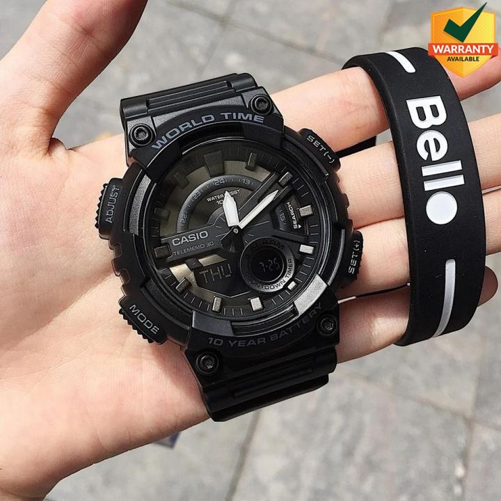 Original Casio - AEQ-110W-1AVDF - Digital Wrist Watch for Men - Youth Series