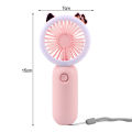 Handheld Mini Fan USB Rechargeable Cooling Fans Cute Portable Night Light Summer Small Pocket Fan Cartoon Mute Fans for Dormitory Home Student Outdoor Travel. 