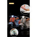1/10 Alloy Mini Retro Diecast Model Classic Street Motorcycle Toy With Sound And Lights. 