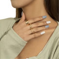 3 Adjustable Circular Metal Rings Set Wedding Gift for Girls and Women. 