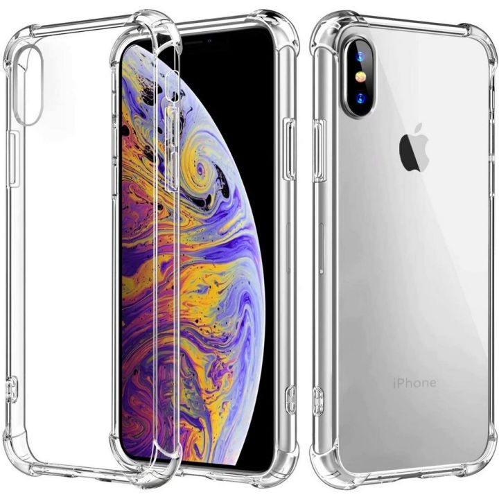 Apple Iphone X Back Cover Transparent Extra Bumper Anti Shock Soft Crystal Clear Cover For Apple Iphone X