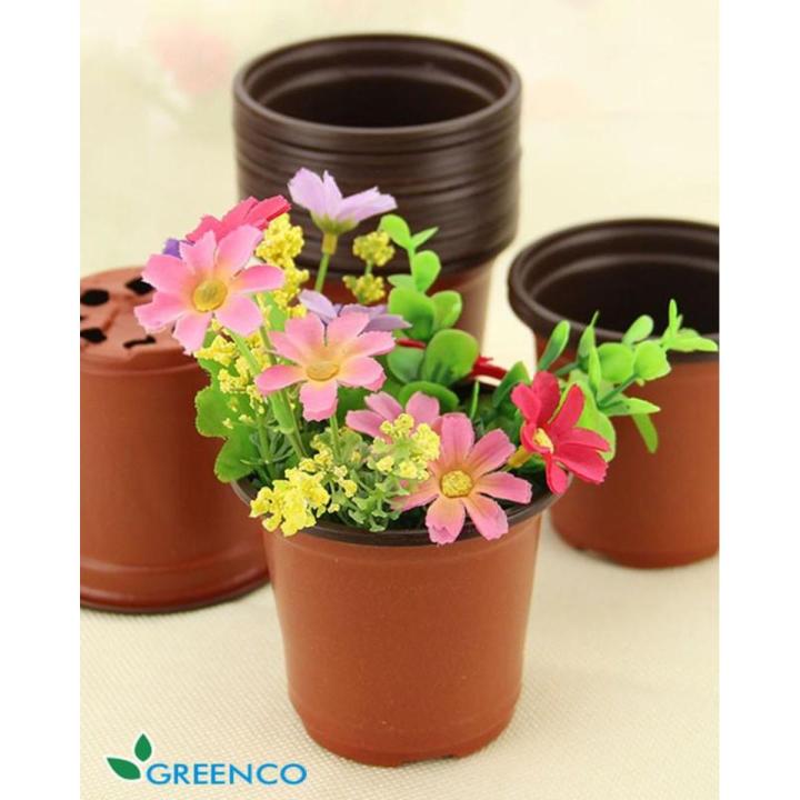 B2- Pack of 12 - Nursery Plastic Flower Plant Pots 5 x 5 inches