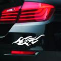 2 PCS (White) Flames Stickers for Car, Bike, etc. Waterproof Vinyl Sticker Fire Flame, Auto Styling. 