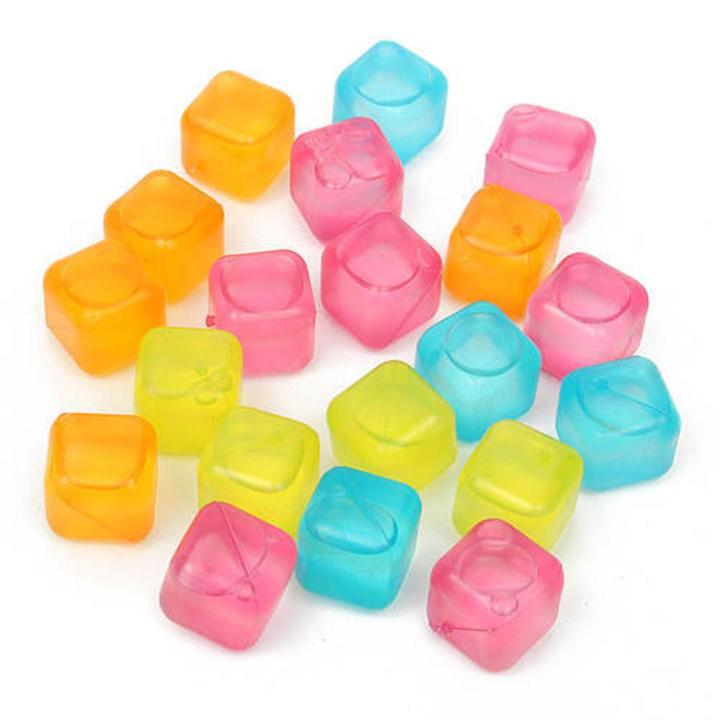 Reusable Plastic Ice Cubes - 24 Pcs