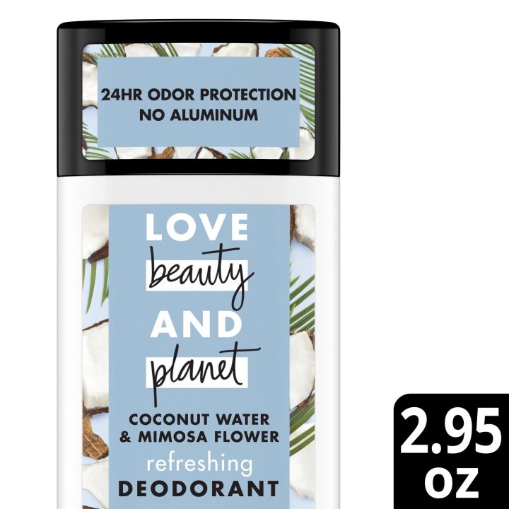 Love Beauty and Planet Coconut Water and Mimosa Flower Deodorant, 2.95 Oz.